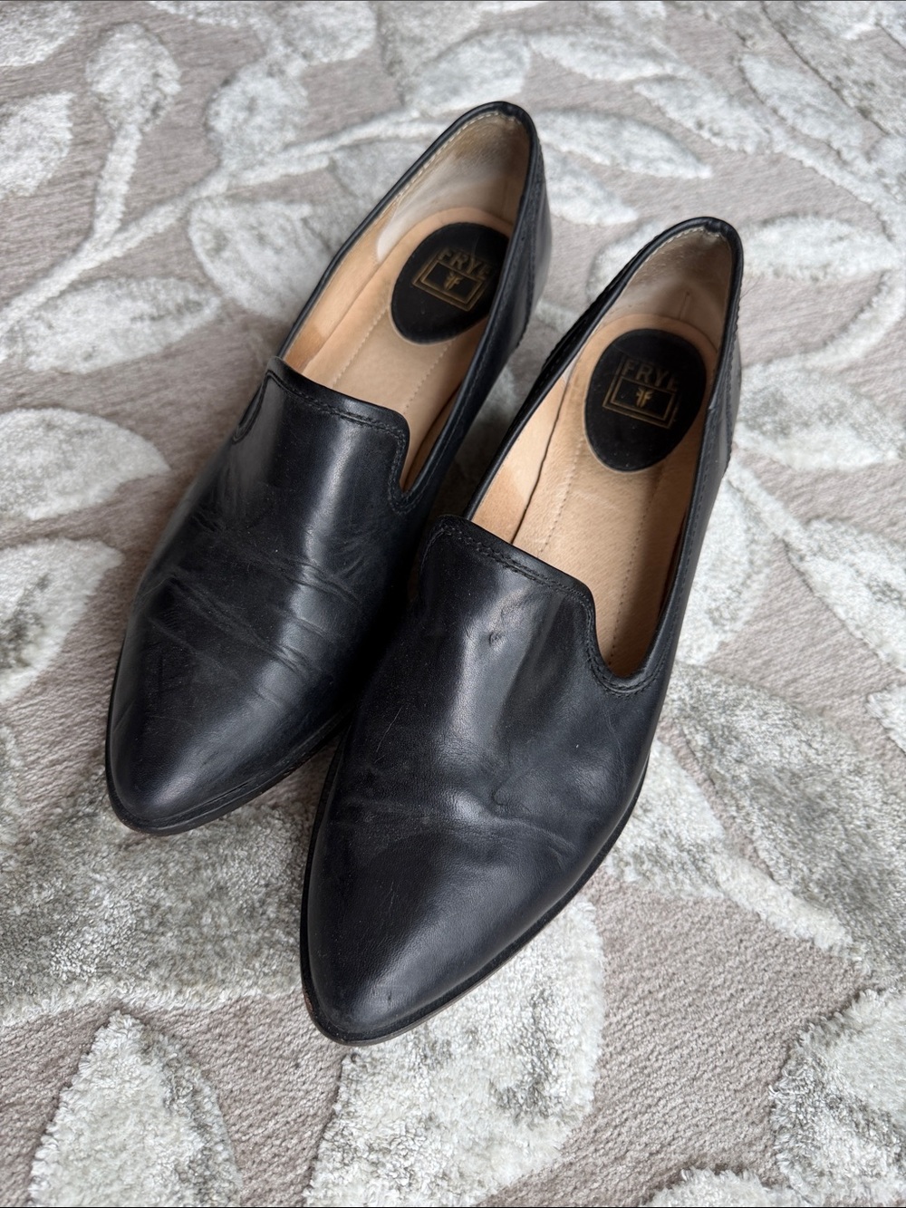 Black Slip-On Women’s Leather Loafers